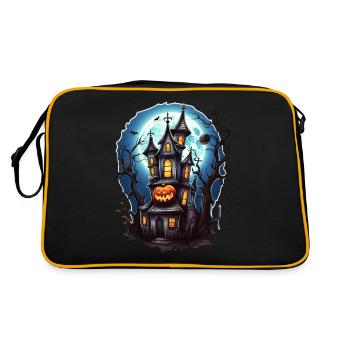 Halloween haunted house - Retro Bag - black/gold - Back