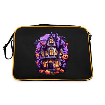 Comic Halloween Haunted House - Retro Bag - black/gold - Back