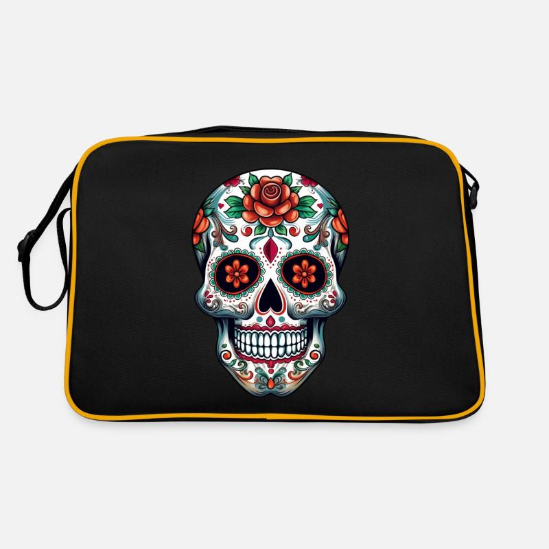 Mexican skull Día de Muertos Sugar Skull Retro Bag