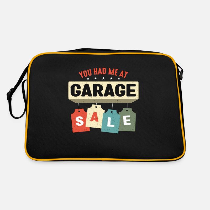 Ventes de garage Tu m’as eu à la vente de garage Marché aux puces Sac Retro
