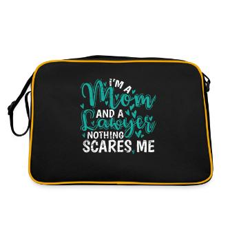 I'm a Mom and a Lawyer nothing scares Me - Retro Tasche - Schwarz/Gold - Hinten