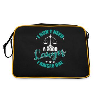I don't need a good Lawyer I raised one Jurist - Retro Tasche - Schwarz/Gold - Hinten