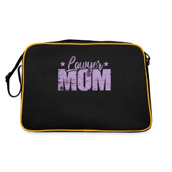 Lawyer Mom Beruf Jurist - Retro Tasche - Schwarz/Gold - Hinten