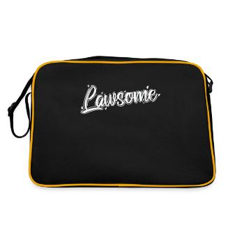 Lawsome Anwalt Beruf Jurist - Retro Tasche - Schwarz/Gold - Hinten