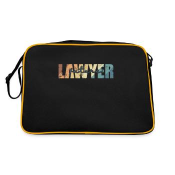 Lawyer Future Beruf Jurist - Retro Tasche - Schwarz/Gold - Hinten