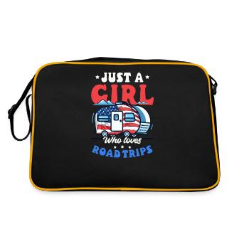 Roadtrip Girl Loves Roadtrips - Sac Retro - noir/or - Dos
