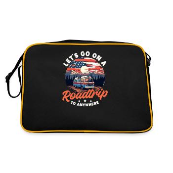 Roadtrip Go On Roadtrip To Anywhere - Sac Retro - noir/or - Dos