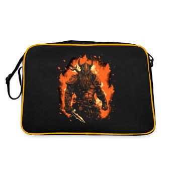 Ragnar's Erbe Wikingerkrieger der alten Zeit - Retro Tasche - Schwarz/Gold - Hinten