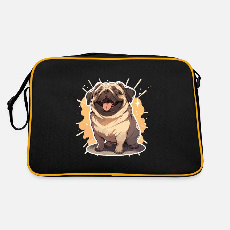 Mops Mops Hund Mops Geschenke Mops Liebhaber Retro Tasche