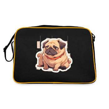 Carlin Carlin Chien Pug Cadeaux Carlin Amoureux du Carlin - Sac Retro - noir/or - Dos