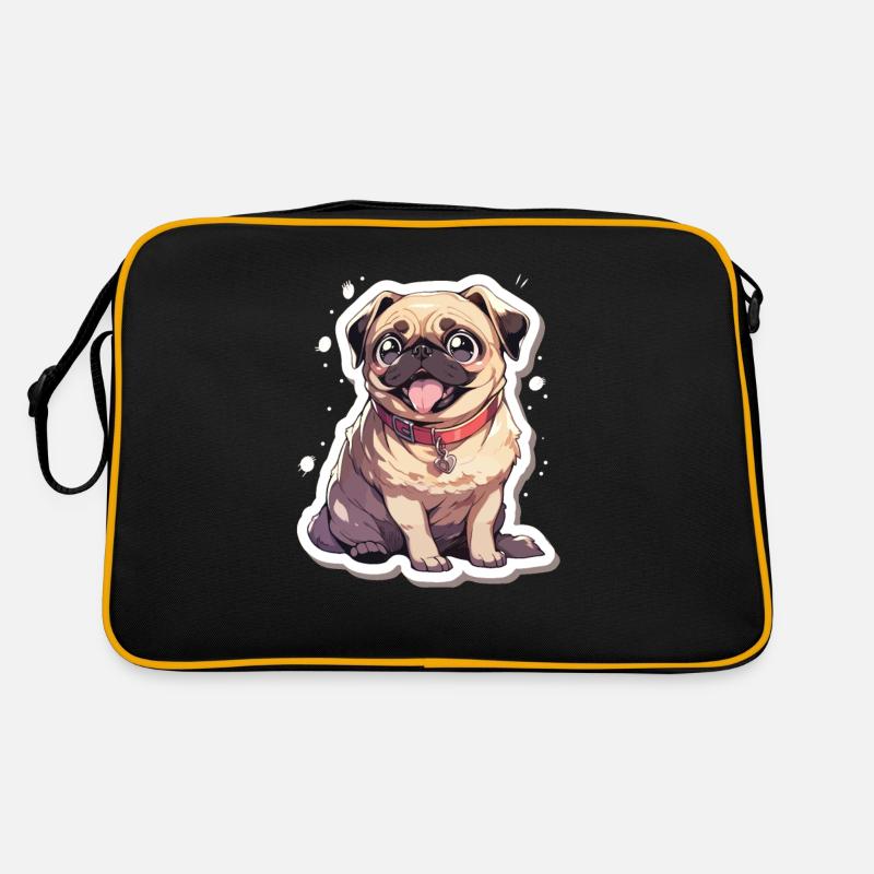 Mops Mops Hund Mops Geschenke Mops Liebhaber Retro Tasche