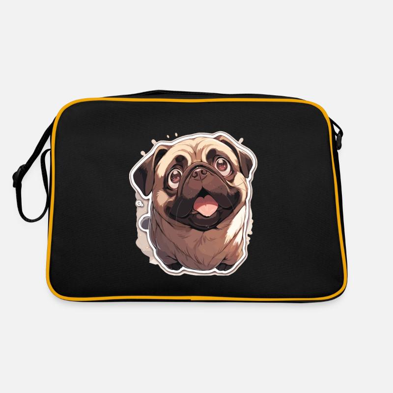 Mops Mops Hund Mops Geschenke Mops Liebhaber Retro Tasche