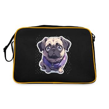 Carlin Carlin Chien Pug Cadeaux Carlin Amoureux du Carlin - Sac Retro - noir/or - Dos
