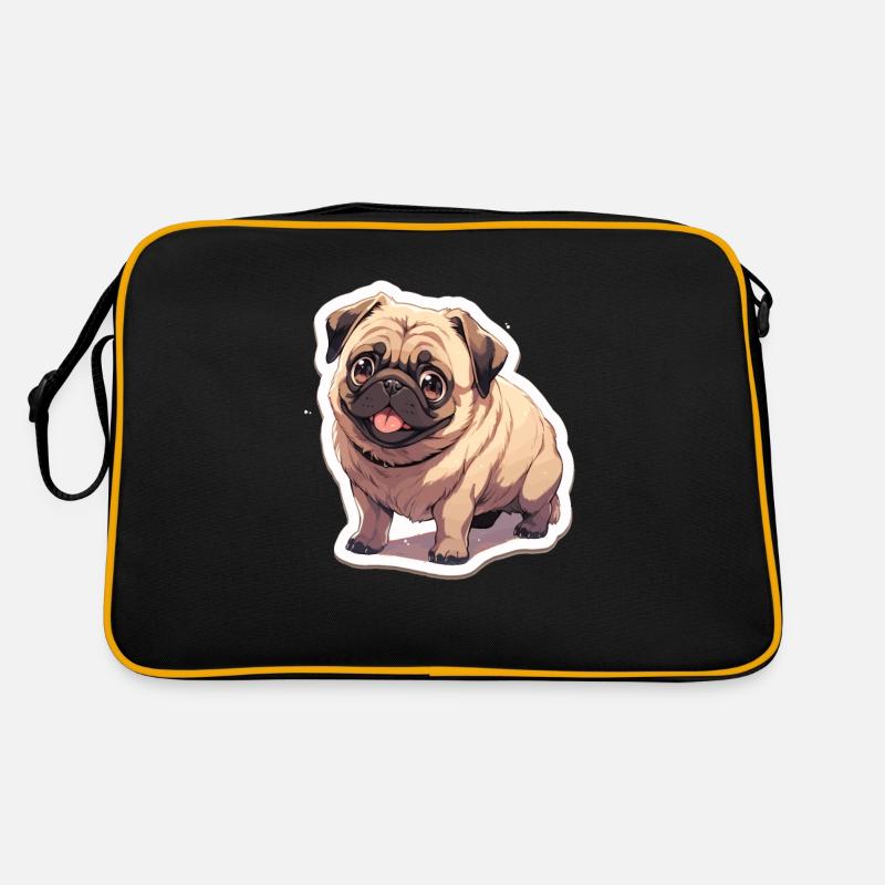 Mops Mops Hund Mops Geschenke Mops Liebhaber Retro Tasche