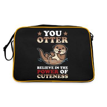 Loutre mignonne - Sac Retro - noir/or - Dos
