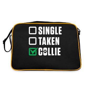 Collie Gifts - Retro Tasche - Schwarz/Gold - Hinten