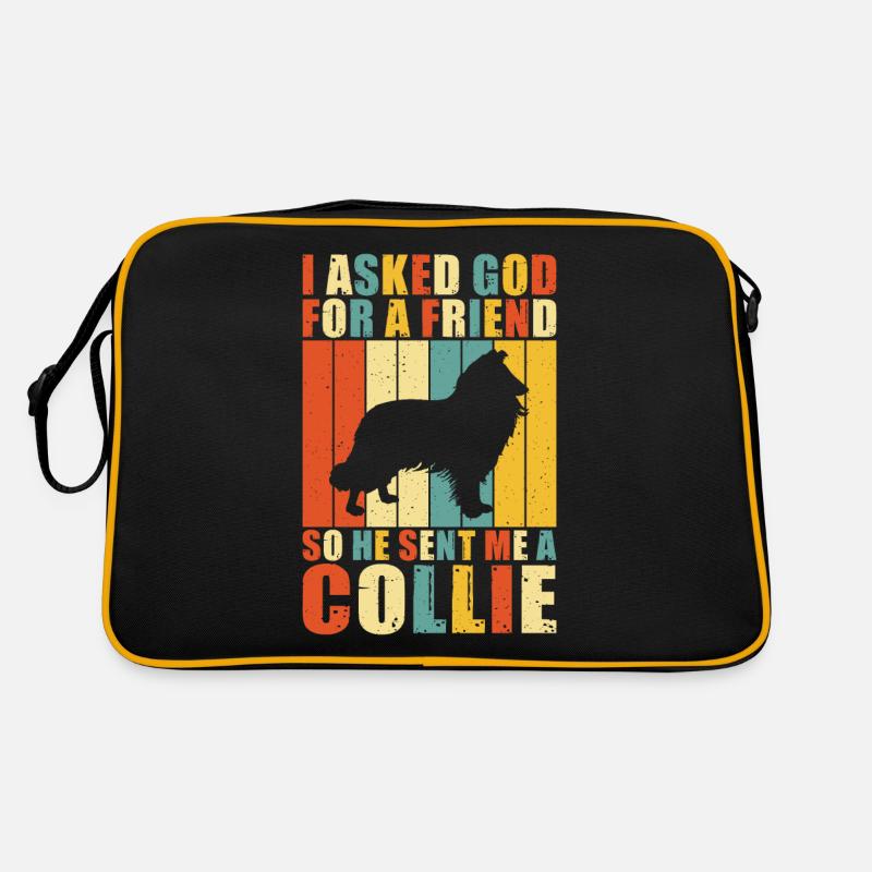 Collie Gifts Retro Tasche