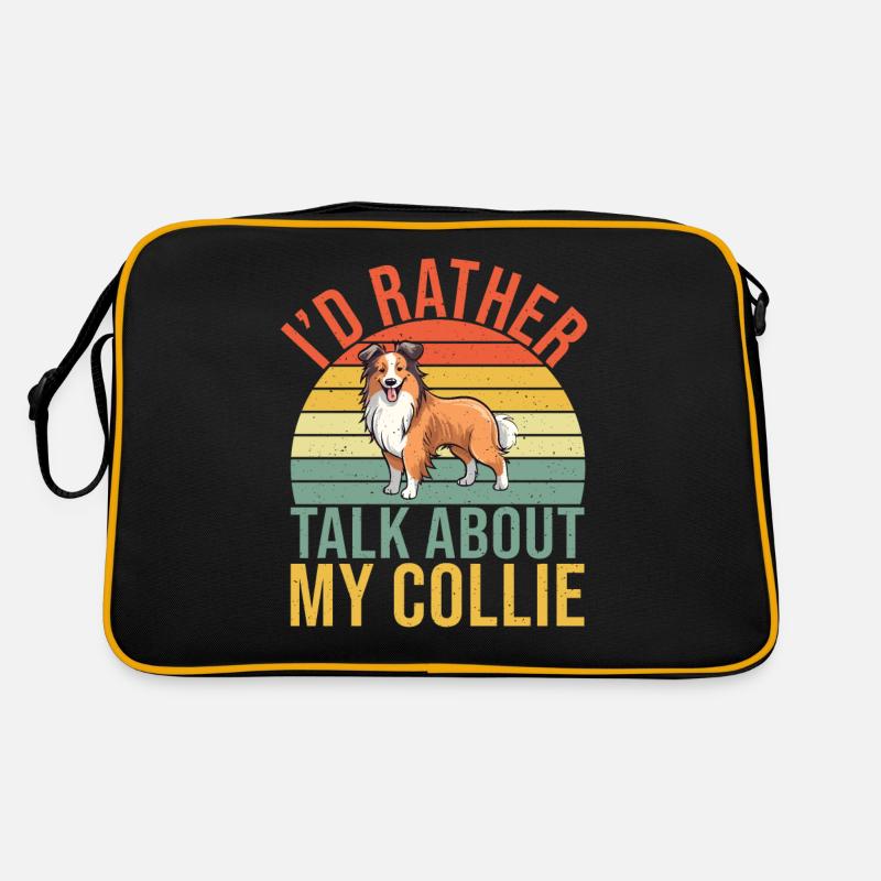 Collie Gifts Retro Tasche