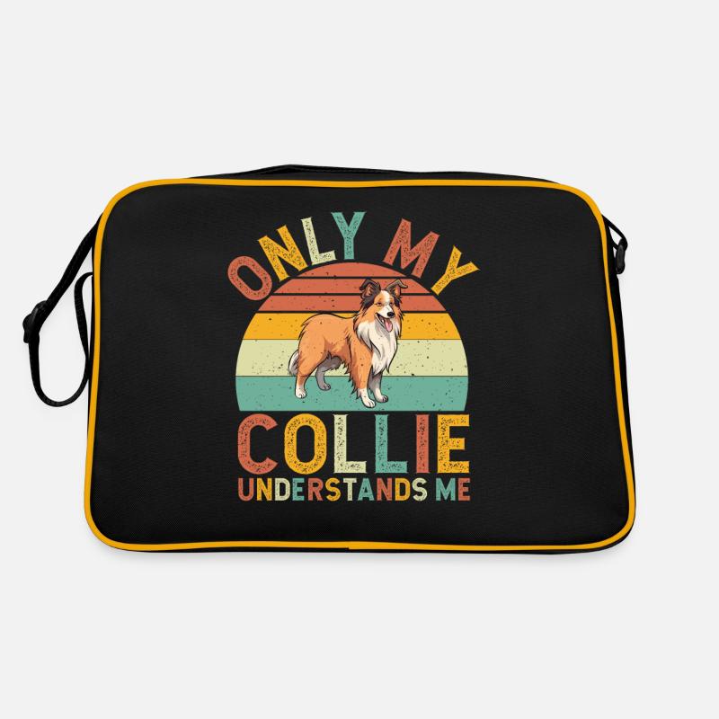 Collie Gifts Retro Tasche