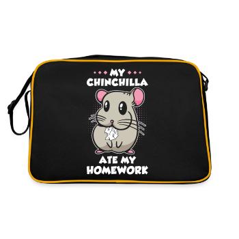 Chinchilla drôle de fille - Sac Retro - noir/or - Dos
