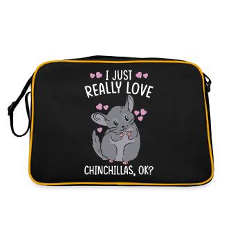 Cadeau Chinchilla - Sac Retro - noir/or - Dos