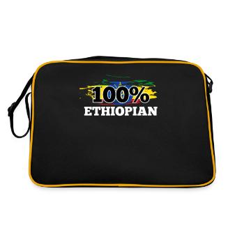 Éthiopie - Sac Retro - noir/or - Dos