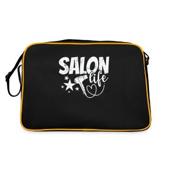 Salon Vie Coiffeur Profession Coiffure - Sac Retro - noir/or - Dos