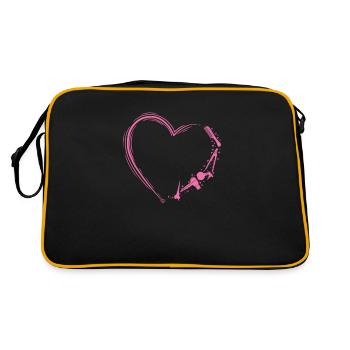 Coeur avec coiffeur Equipement de travail Profession Cheveux - Sac Retro - noir/or - Dos