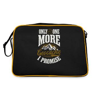 Géocaching Un seul cache de plus que je promets - Sac Retro - noir/or - Dos