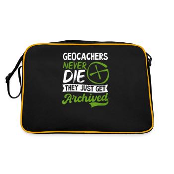 Les cachers de géocaching ne meurent jamais Archivé - Sac Retro - noir/or - Dos