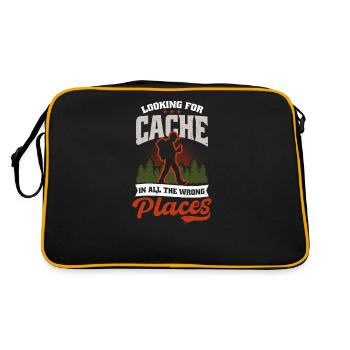 Geocaching Recherche de cache dans tous les mauvais endroits - Sac Retro - noir/or - Dos