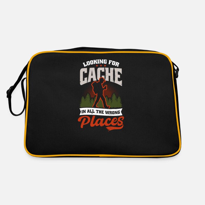 Geocaching Looking For Cache In All Wrong Places Retro Bag
