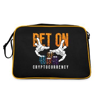 Cryptocurrency Bet On Cryptocurrency Stock Market - Retro Bag - black/gold - Back