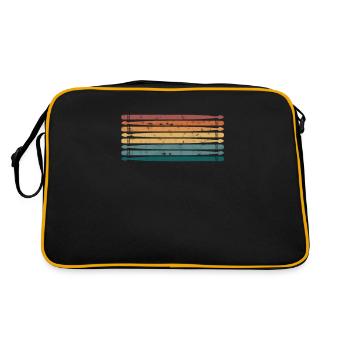 Schlagzeuger Drummer Musik Retro Drumsticks - - Retro Bag - black/gold - Back