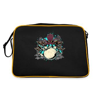 Schlagzeug Percussionist Drummer Octopus - Retro Bag - black/gold - Back