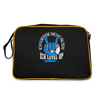 ICH WERDE NICHT ÄLTER ICH LEVEL UP - Geburtstag - Retro Bag - black/gold - Back