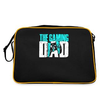 THE GAMING DAD - Familie - Retro Tasche - Schwarz/Gold - Hinten