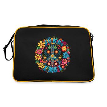 Flower Power Hippie Birthday - June 1981 - Retro Bag - black/gold - Back