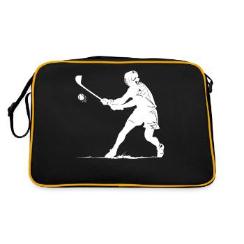 Hurling Irlande Sport irlandais Gaélique Sliotar Hurler - Sac Retro - noir/or - Dos