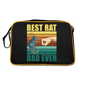 Rat Father Meilleur Rat Père de tous les temps - Sac Retro - noir/or - Dos
