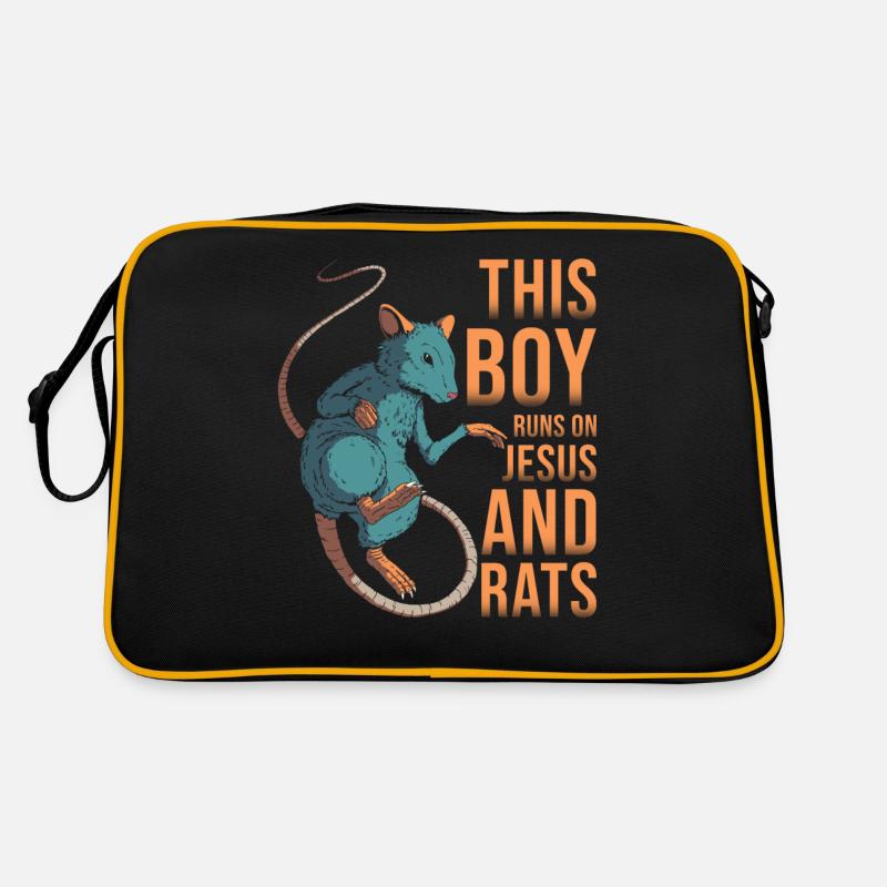 Ratte, Dieser Junge Läuft Auf Jesus Und Ratten Retro Tasche