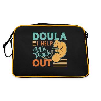 Doula J’aide les petites gens Coach de naissance Sage-femme - Sac Retro - noir/or - Dos