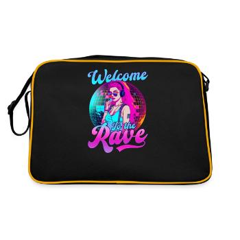 Edm Rave Welcome To Rave - Retro Bag - black/gold - Back