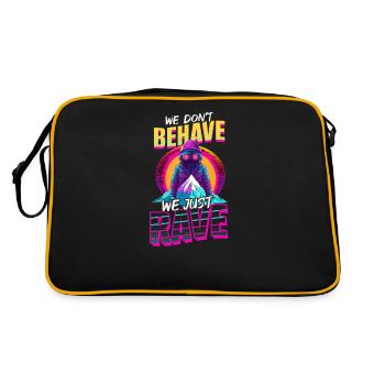 Edm Rave Don't Behave Just Rave - Retro Bag - black/gold - Back