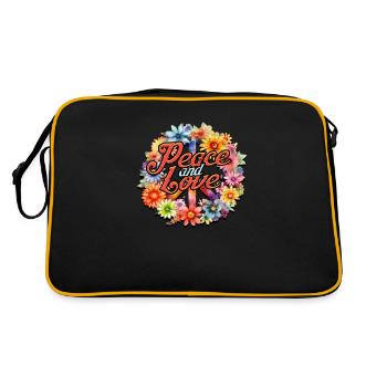 Paix et amour - Harmonie - Sac Retro - noir/or - Dos