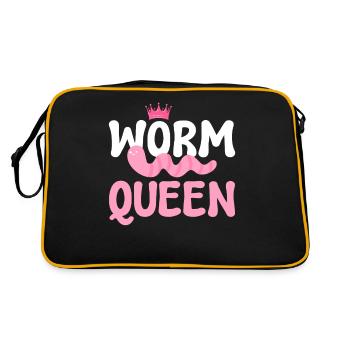 Worm Queen Élevage Vermiculture Éleveur de vers - Sac Retro - noir/or - Dos