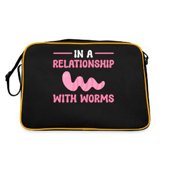 In A Relationship With Worms Worm Farming - Retro Bag - black/gold - Back