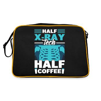 Half X-Ray Tech Half Coffee X-Ray Rad Technologist - Retro Bag - black/gold - Back