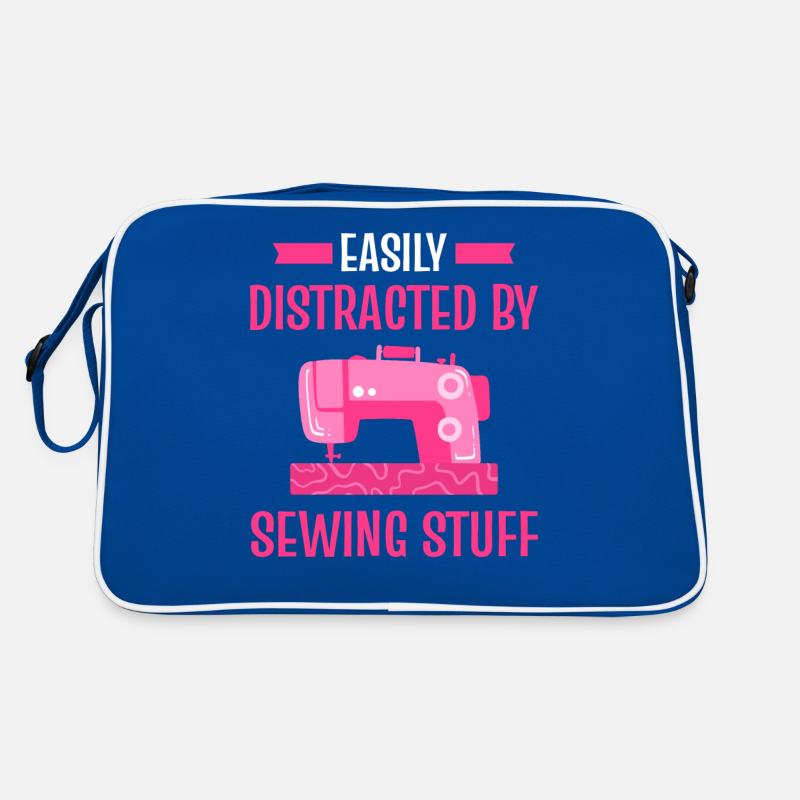 Easily Distracted By Sewing Stuff Sewing Lover Retro Bag