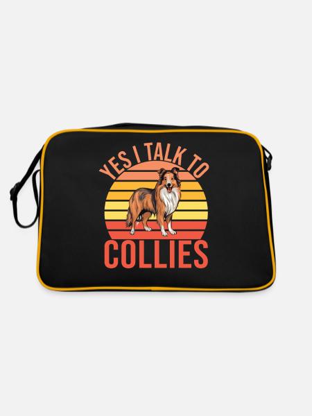 Cadeaux Collie - Sac Retro - noir/or - Dos